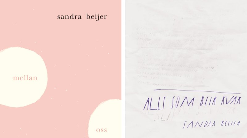 Sandra Beijers två romaner Mellan oss och Det handlar om dig. Sandra Beijers två romaner Mellan oss och Det handlar om dig.